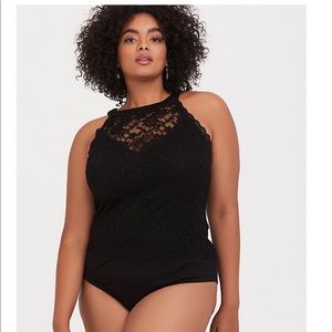 Torrid Black Lace Bodysuit